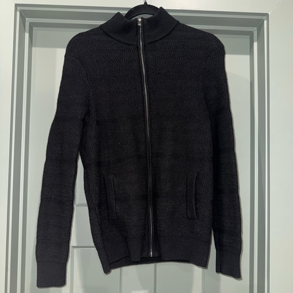 Christian Lacroix Women’s Black 100%Merino Wool Full Zip Jacket Sweater Size M - Picture 10 of 12
